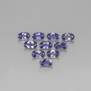 Pedras preciosas de iolita azul natural de  ct, corte oval, VS