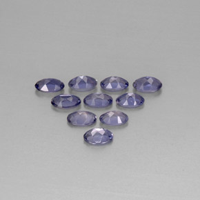 Pedras preciosas de iolita azul natural de  ct, corte oval, VS