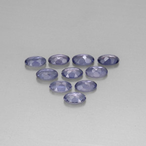 Pedras preciosas de iolita azul natural de  ct, corte oval, VS