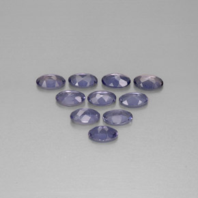 Pedras preciosas de iolita azul natural de  ct, corte oval, VS