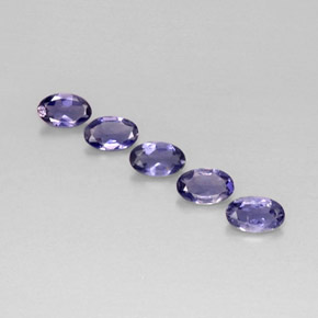 Pedras preciosas de iolita azul natural de  ct, corte oval, VS