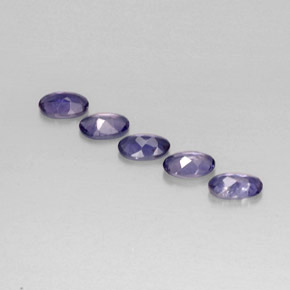 Pedras preciosas de iolita azul natural de  ct, corte oval, VS