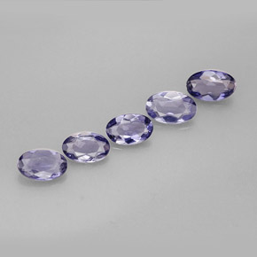 Pedras preciosas de iolita azul natural de  ct, corte oval, VS
