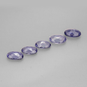 Pedras preciosas de iolita azul natural de  ct, corte oval, VS