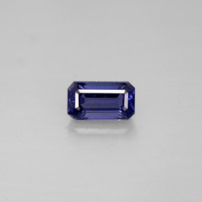 Iolita azul natural 0,39ct, corte esmeralda, VVS-VS