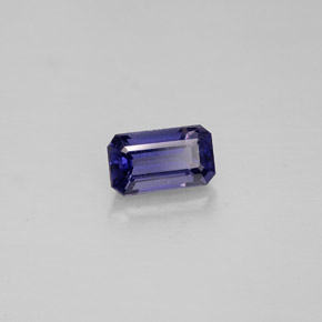 Iolita azul natural 0,39ct, corte esmeralda, VVS-VS