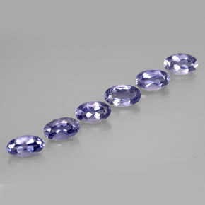 Pedras preciosas de iolita azul natural de  ct, corte oval, VS