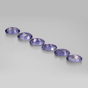 Pedras preciosas de iolita azul natural de  ct, corte oval, VS