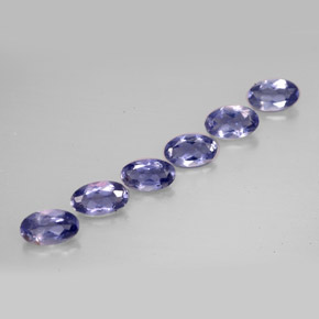 Pedras preciosas de iolita azul natural de  ct, corte oval, VS