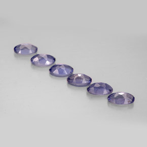 Pedras preciosas de iolita azul natural de  ct, corte oval, VS