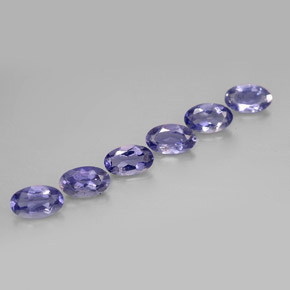 Pedras preciosas de iolita azul natural de  ct, corte oval, VS