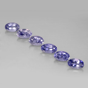 Pedras preciosas de iolita azul natural de  ct, corte oval, VS