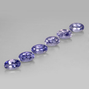 Pedras preciosas de iolita azul natural de  ct, corte oval, VS