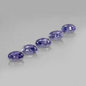 Pedras preciosas de iolita azul natural de  ct, corte oval, VS