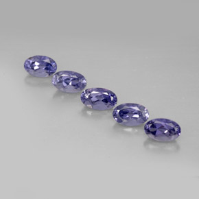Pedras preciosas de iolita azul natural de  ct, corte oval, VS