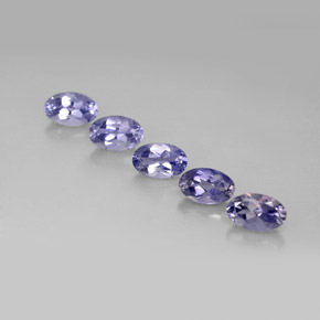 Pedras preciosas de iolita azul natural de  ct, corte oval, VS