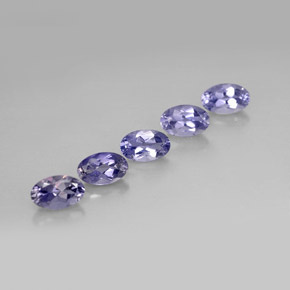 Pedras preciosas de iolita azul natural de  ct, corte oval, VS