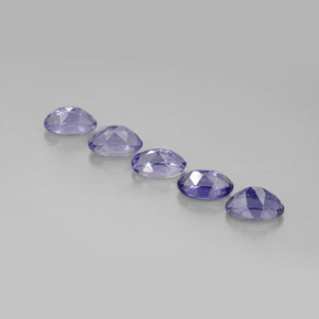 Pedras preciosas de iolita azul natural de  ct, corte oval, VS
