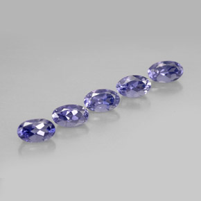 Pedras preciosas de iolita azul natural de  ct, corte oval, VS
