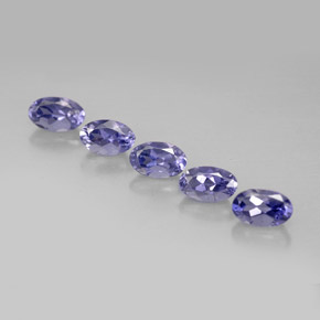 Pedras preciosas de iolita azul natural de  ct, corte oval, VS