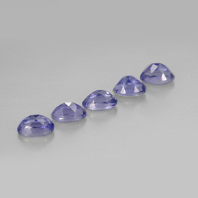 Pedras preciosas de iolita azul natural de  ct, corte oval, VS