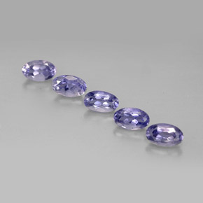 Pedras preciosas de iolita azul natural de  ct, corte oval, VS