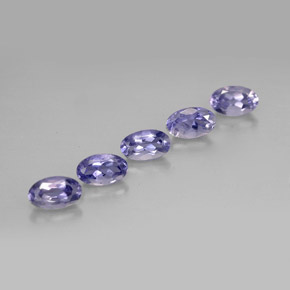 Pedras preciosas de iolita azul natural de  ct, corte oval, VS