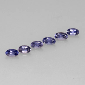 Pedras preciosas de iolita azul natural de  ct, corte oval, VS