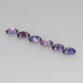 Pedras preciosas de iolita azul natural de  ct, corte oval, VS