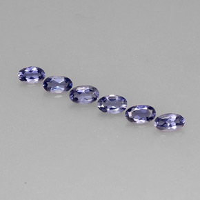Pedras preciosas de iolita azul natural de  ct, corte oval, VS