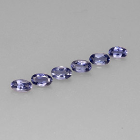 Pedras preciosas de iolita azul natural de  ct, corte oval, VS