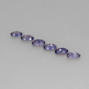 Pedras preciosas de iolita azul natural de  ct, corte oval, VS