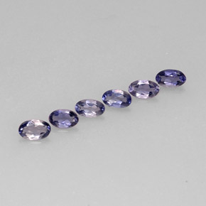 Pedras preciosas de iolita azul natural de  ct, corte oval, VS