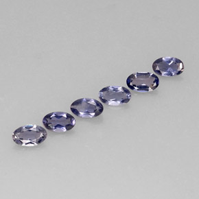 Pedras preciosas de iolita azul natural de  ct, corte oval, VS