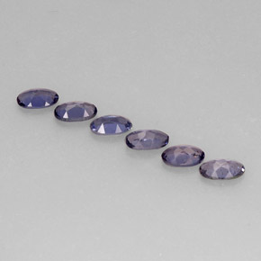 Pedras preciosas de iolita azul natural de  ct, corte oval, VS