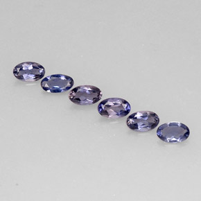 Pedras preciosas de iolita azul natural de  ct, corte oval, VS