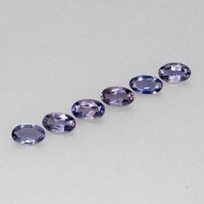 Pedras preciosas de iolita azul natural de  ct, corte oval, VS