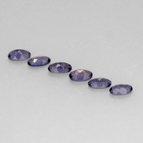 Pedras preciosas de iolita azul natural de  ct, corte oval, VS