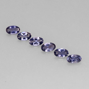 Pedras preciosas de iolita azul natural de  ct, corte oval, VS
