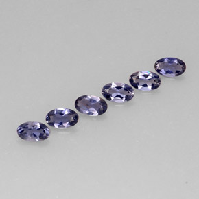 Pedras preciosas de iolita azul natural de  ct, corte oval, VS
