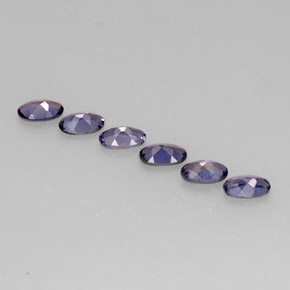 Pedras preciosas de iolita azul natural de  ct, corte oval, VS