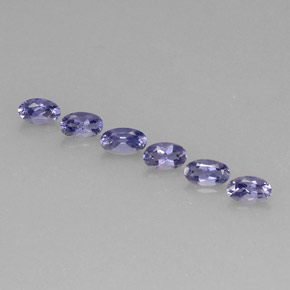 Pedras preciosas de iolita azul natural de  ct, corte oval, VS