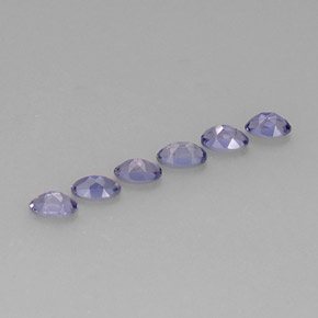 Pedras preciosas de iolita azul natural de  ct, corte oval, VS