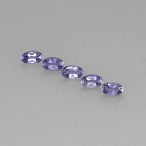 Pedras preciosas de iolita azul natural de  ct, corte oval, VS