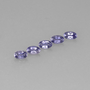 Pedras preciosas de iolita azul natural de  ct, corte oval, VS