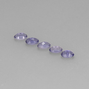 Pedras preciosas de iolita azul natural de  ct, corte oval, VS