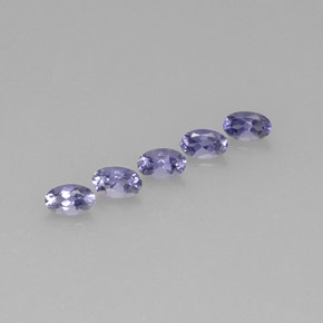 Pedras preciosas de iolita azul natural de  ct, corte oval, VS