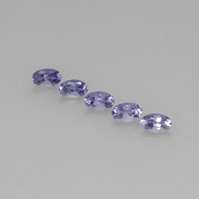 Pedras preciosas de iolita azul natural de  ct, corte oval, VS