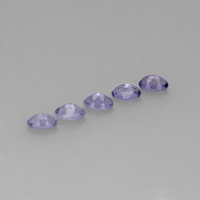 Pedras preciosas de iolita azul natural de  ct, corte oval, VS