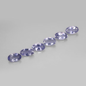Pedras preciosas de iolita azul natural de  ct, corte oval, VS